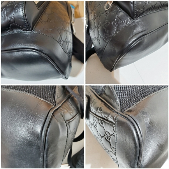 Gucci Black Signature Leather Backpack - Picture 12 of 12